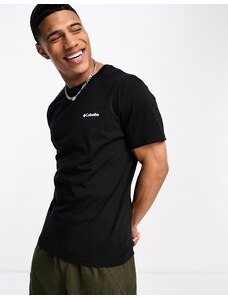 Columbia - T-shirt basic nera con logo-Black