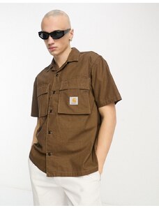 Carhartt WIP - Wynton - Camicia marrone a maniche corte-Brown