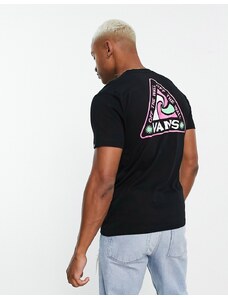 Vans - Summer Camp - T-shirt nera con stampa sul retro-Nero