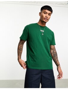 Vans - T-shirt oversize verde con logo al centro