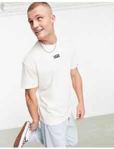 Vans - T-shirt oversize bianco sporco con logo centrale