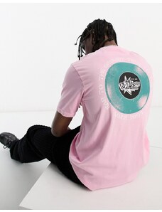 Volcom - T-shirt rosa con stampa di LP sul dietro