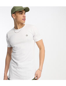 Le Breve Tall - T-shirt taglio lungo con fondo arrotondato bianca-Bianco