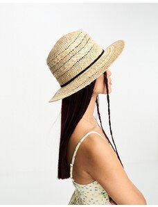 Boardmans - Cappello fedora con design intrecciato in tonalità naturale-Neutro