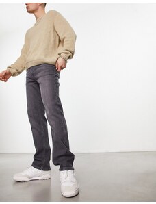 ASOS DESIGN - Jeans dritti elasticizzati grigio vintage