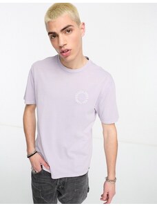 Volcom - T-shirt lilla con logo circolare-Viola