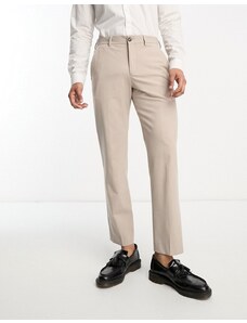 Selected Homme - Pantaloni ampi da abito color sabbia-Neutro