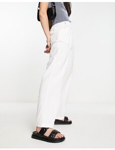 NA-KD x Lydia Tomlinson - Pantaloni sartoriale in misto lino bianchi-Bianco
