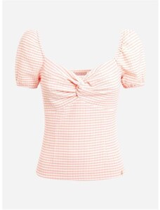 GUESS 2 USCITA T-shirt Donna Rosa in cotone con stampa