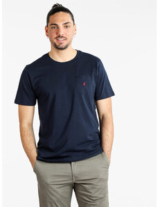 Navigare T-shirt Uomo Manica Corta Con Taschino Blu Taglia L