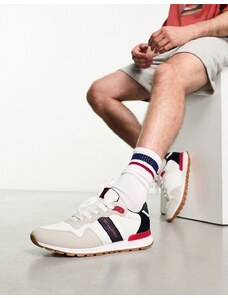 Jack & Jones - Sneakers bianche da corsa in rete con pannelli a contrasto-Bianco