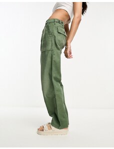 Polo Ralph Lauren - Pantaloni alla caviglia stile militare verde oliva piatti sul davanti