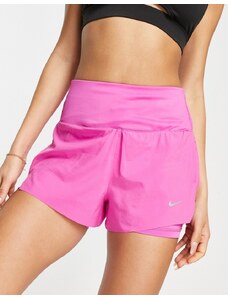 Nike Running - Pantaloncini da corsa 2 in 1 da 3 pollici in tessuto Dri-FIT rosa
