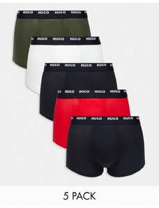 Hugo Red HUGO - Bodywear - Confezione da 5 boxer aderenti multicolore