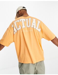 ASOS DESIGN ASOS Actual - T-shirt oversize arancione con stampa del logo grande sul retro