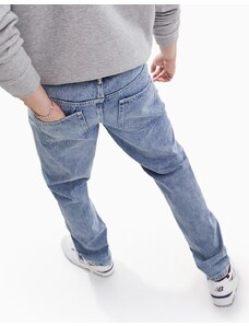 ASOS DESIGN - Original - Jeans in denim lavaggio chiaro con cimosa-Blu