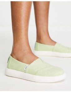 Toms - Alpargata Mallow - Sneakers con suola spessa verdi-Verde