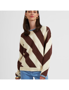 La DoubleJ Knitwear gend - Veneziana Sweater Chocolate L 100% Cotton
