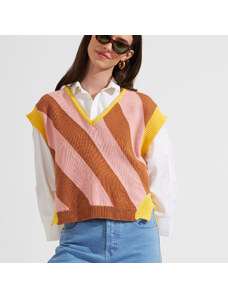 La DoubleJ Knitwear gend - Veneziana Gilet Pink L 100% Cotton