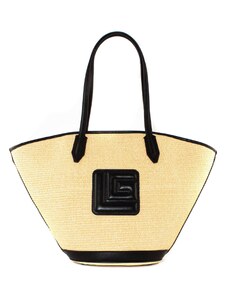 Guy Laroche Small Tote Bag In Beige+cuoio