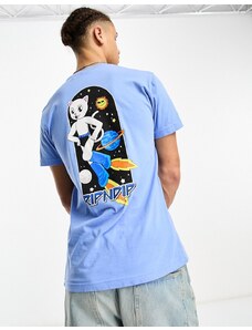 Rip N Dip RIPNDIP - Astro - T-shirt blu con stampa sul petto e sul retro