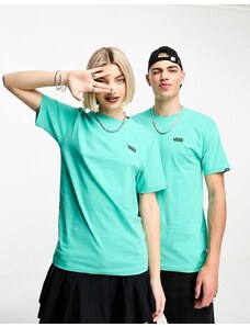 Vans - Left Chest - T-shirt unisex turchese con logo sul petto-Rosa