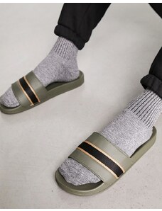 Truffle Collection - Sliders kaki con stampa oro-Multicolore