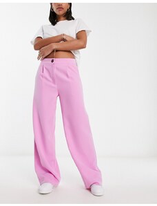 Miss Selfridge - Pantaloni rosa sartoriali con fondo ampio