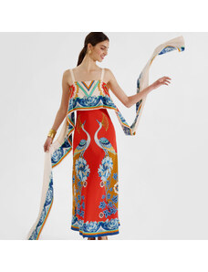 La DoubleJ Dresses gend - Slip-Around Dress (Placée) Foulard Liberty Rust L 100% Silk