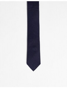 Jack & Jones - Cravatta in lino blu navy