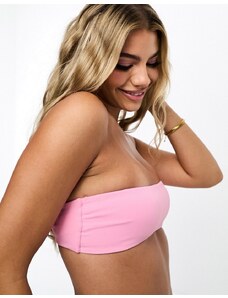 Pull&Bear - Top bikini a fascia rosa chiaro