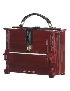 Borsa Piano Yavanna con tracolla, Cosplay Steampunk, colore rosso, ARIANNA DINI DESIGN