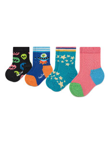 Set di 4 paia di calzini lunghi da bambini Happy Socks