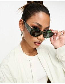 DIFF Eyewear DIFF - Zoe - Occhiali da sole squadrati verde trasparenti