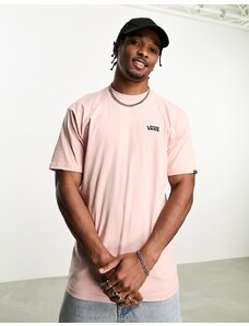 Vans - T-shirt con logo sul petto a sinistra rosa