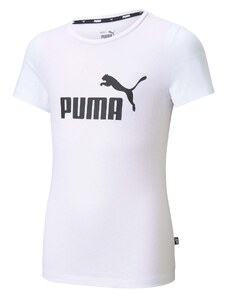 T-shirt bianca da bambina Puma Essentials Youth