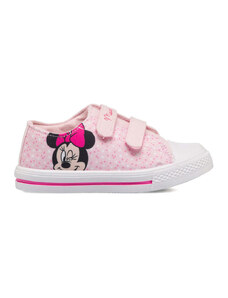 Mickey Mouse Sneakers primi passi rosa da bambina con stampa Minnie