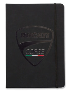 Taccuino nero grande A5 con badge Ducati Corse