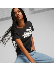 T-shirt nera da donna Puma Essentials+ Animal