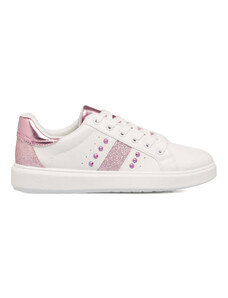 Sneakers bianche e rosa da donna con borchie Lora Ferres