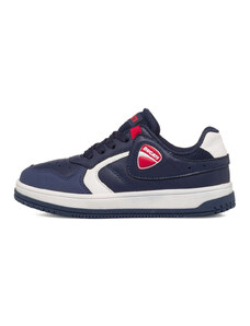 Sneakers blu navy da bambino con logo laterale Ducati