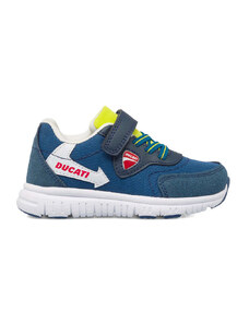Sneakers blu navy da bambino con logo laterale Ducati