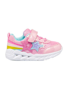 Sneakers primi passi rosa da bambina con luci nella suola Le scarpe di Alice