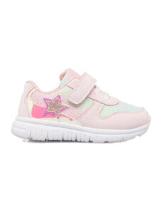 Sneakers rosa da bambina con tomaia multicolore Le scarpe di Alice