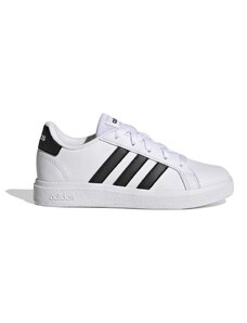 Sneakers bianche da ragazzo con strisce a contrasto adidas Grand Court 2.0 K