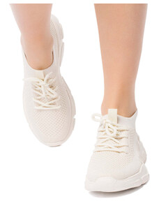 Sneakers chunky beige da donna in mesh Lora Ferres