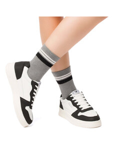 Sneakers bianche e nere da donna con dettagli traforati Swish Jeans