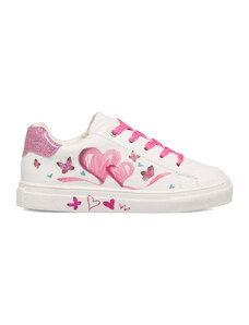 Sneakers bianche e rosa da bambina con dettaglio glitterato Le scarpe di Alice
