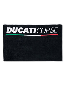 Telo mare nero in spugna con maxi-logo Ducati Corse