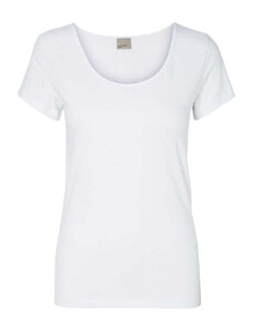 T-shirt girocollo stretch bianca da donna Vero Moda